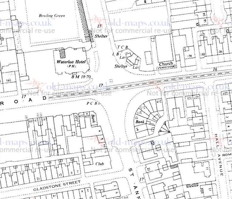 PCB - Waterloo Road at St Annes Road - OS Map 1963.jpg