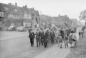 Armistice Day Parade, Watling Street, Radlett, circa 1948_.jpg