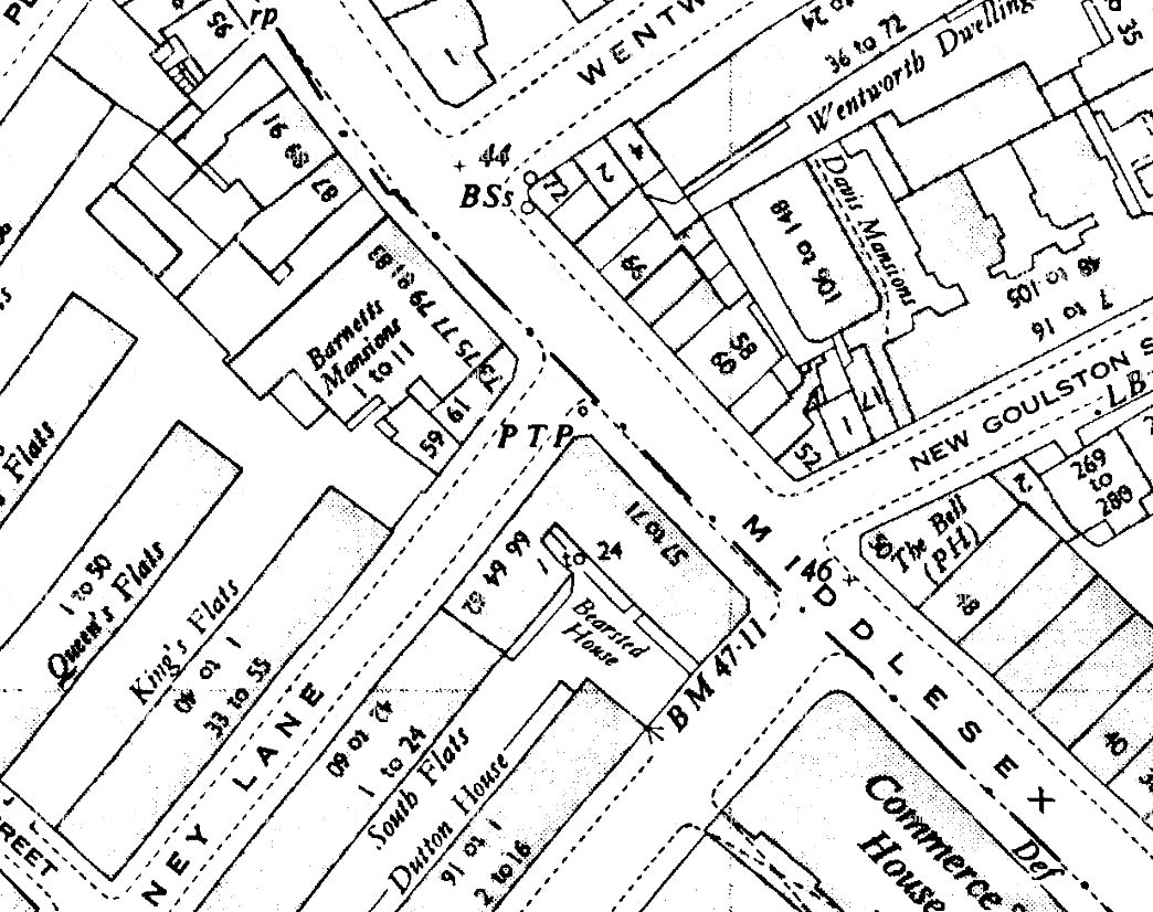 CoL 30-Site 1--Middlesex Street & Stoney Lane--1959-1970 (1959 portion) OS Map Extract-(1-1250 Scale).JPG